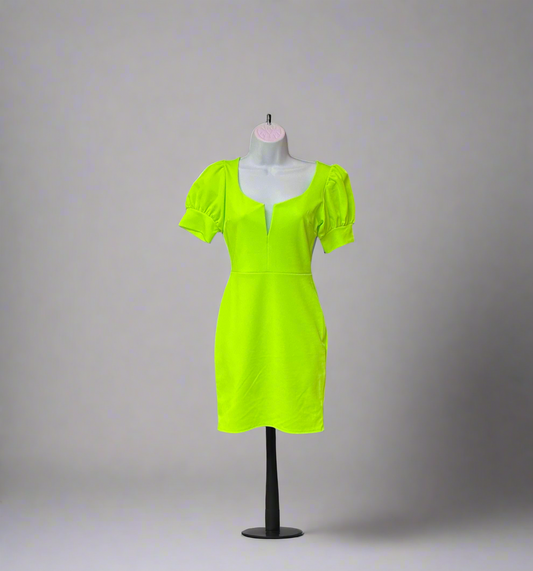 Neon Green Mini Dress