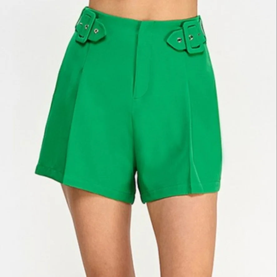 Green Shorts - Casual Bottoms