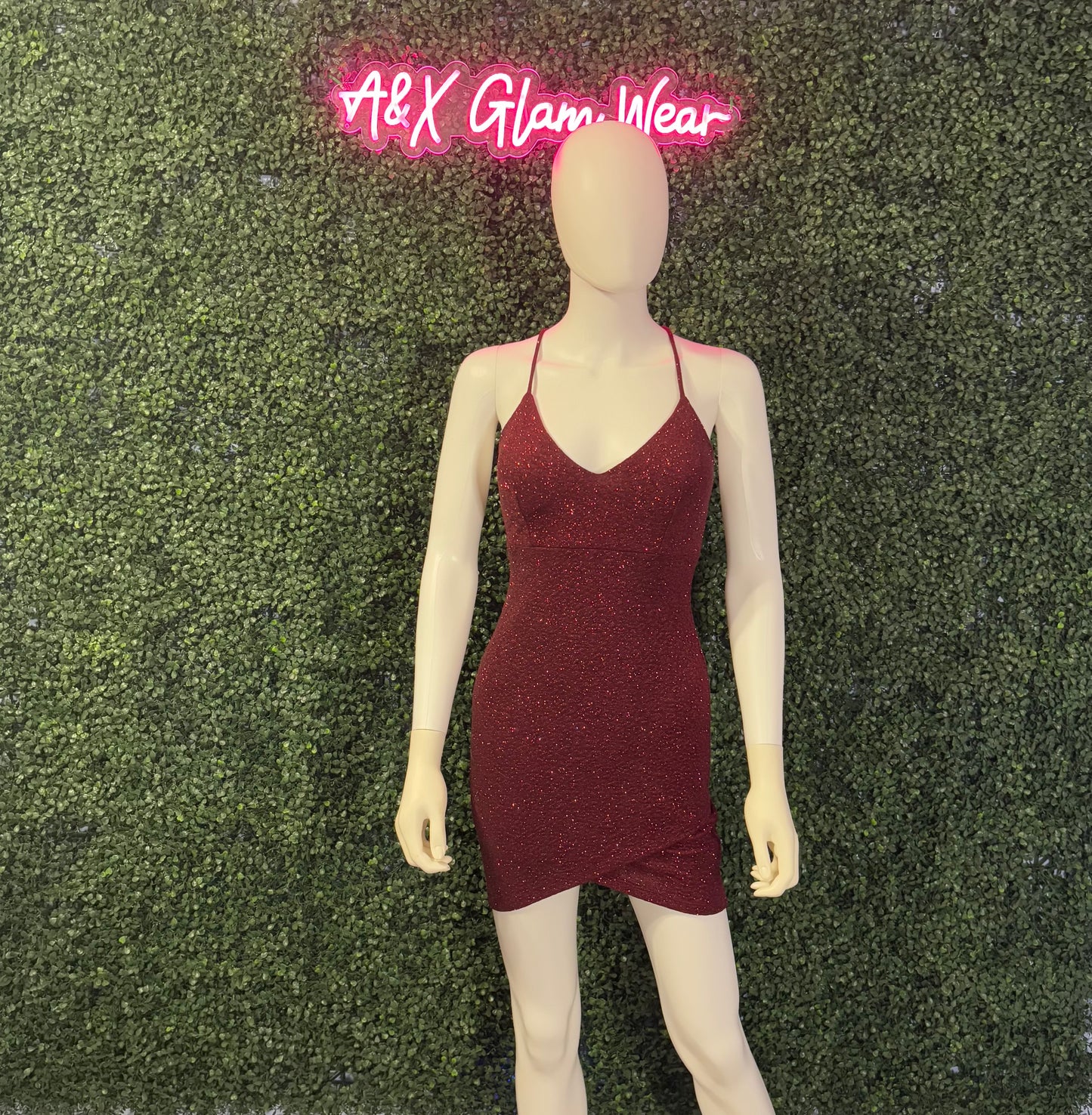 Maroon Sequin Dress