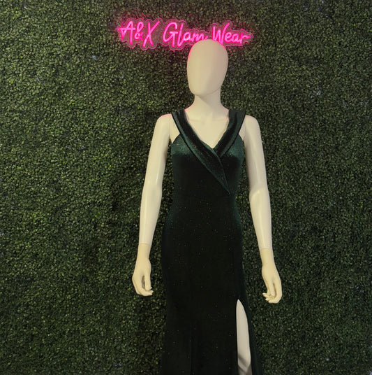 Green Sequin Long Dress