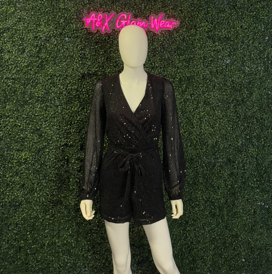 Black Sequin Jumpsuit