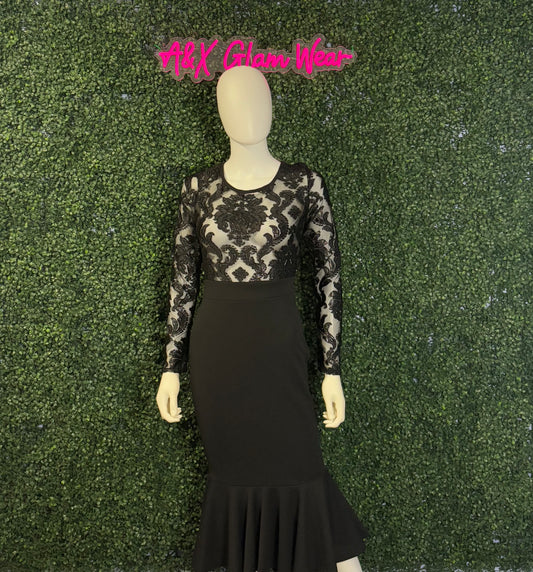 Black Ruffle Dress